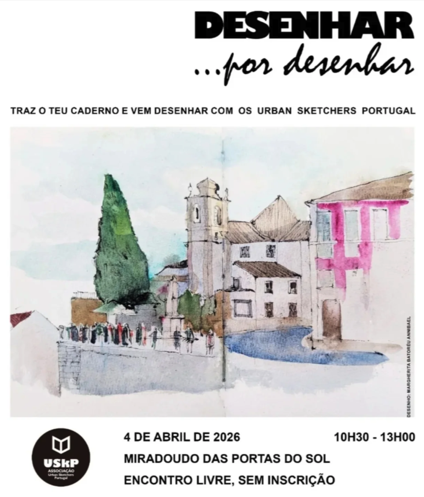 Desenhar... por desenhar - Miradouro das Portas do Sol Poster do evento "desenhar por desenhar", no Miradouro das Portas do Sol